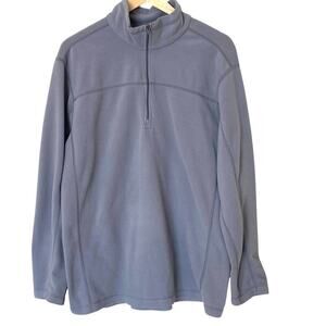 PATAGONIA Vintage Men's Micro D Quarter Zip Fleece Sweater in Grey, Size Large